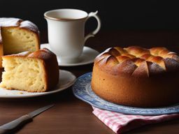 gâteau basque, a traditional french cake, relished at a countryside picnic in the basque country. 