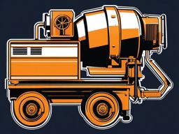 Concrete Mixer clipart - A machine for mixing concrete., ,vector color clipart,minimal