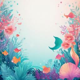 Party Background Wallpaper - mermaid theme invitation background  