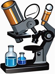 Microscope clipart - Scientific instrument for magnifying small objects, ,color clipart vector style