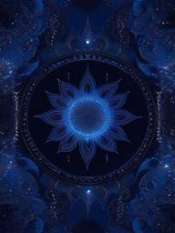 Dark Blue Wallpaper - Mystical Midnight Blue Galaxy, Cosmic Wonder  intricate patterns, splash art, wallpaper art