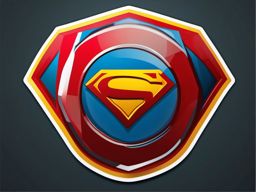 Superhero emblem sticker- Symbolic and heroic, , sticker vector art, minimalist design