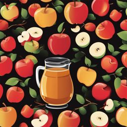 Apple Cider Treats clipart - Tempting apple cider treats, ,vector color clipart,minimal