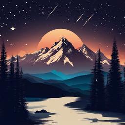 Mountain Background Wallpaper - mountains and stars wallpaper  