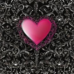 Heart Background Wallpaper - black wallpaper with heart  