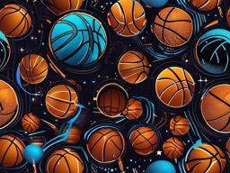 Basketball Backgrounds - Futuristic Cyber Basketball Game, Virtual Slam Dunk  intricate patterns, splash art, wallpaper art