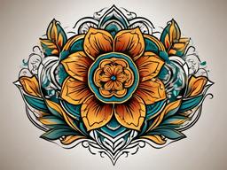 leo flower tattoo  simple vector color tattoo