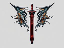 sword sternum tattoo  simple vector color tattoo