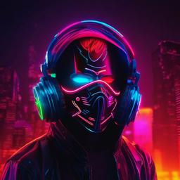 Neon Background Wallpaper - neon mask guy wallpaper  