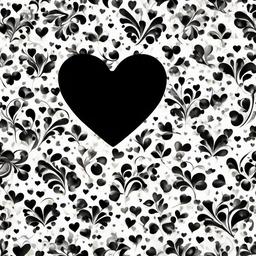 Heart Background Wallpaper - black heart on white background  