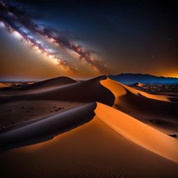 sossusvlei, namibia - illustrate the hauntingly beautiful sand dunes of sossusvlei, with the milky way as a backdrop. 