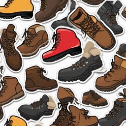 Hiking Boot Emoji Sticker - Outdoor adventure, , sticker vector art, minimalist design