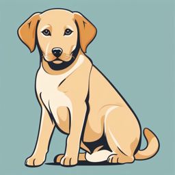 Labrador clipart, A cute Labrador dog in an artistic style.  simple, 2d flat