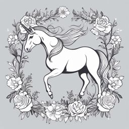 White Unicorn Clipart - Elegant and timeless white unicorn illustrations suitable for various design applications.  vector art, clipart, minimal