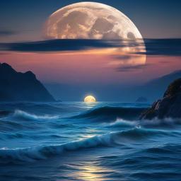 Ocean Background Wallpaper - moon and sea wallpaper  