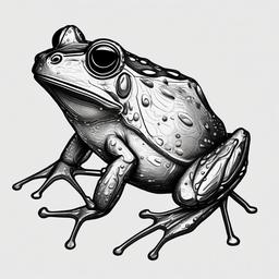 drawing of spiny frog  minimal rough sketch scribbles,doodles,black and white