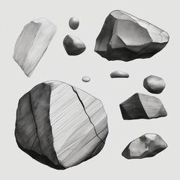 sketch of rock  minimal rough sketch scribbles,doodles,black and white