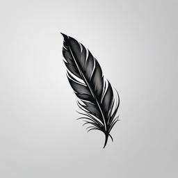 Small Feather Tattoo - Petite feather design.  simple vector tattoo,minimalist