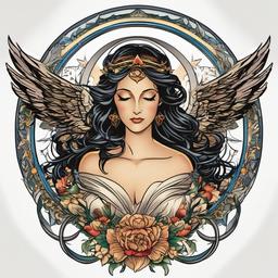 angel halo tattoo  simple vector color tattoo