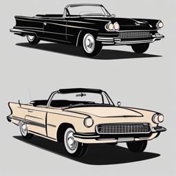 Convertible Car Clipart - A convertible car with the top down.  color vector clipart, minimal style