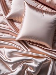 Quilted silk bedspreads top view, product photoshoot realistic background, hyper detail, high resolution