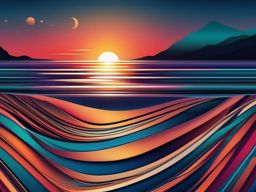 Good iPhone Wallpapers - Serene Ocean Sunset wallpaper, abstract art style, patterns, intricate