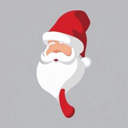 Christmas hat worn by Santa Claus clipart  simple, 2d flat