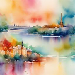 Watercolor Background - Watercolor Painting Workshop in Paris  wallpaper style, intricate details, patterns, splash art, light colors