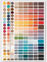 Palette Sticker - Artist's color palette, ,vector color sticker art,minimal