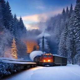 Winter background wallpaper - snow train wallpaper  