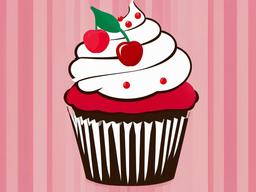 Cupcake clipart - cupcake with a cherry on top  