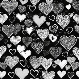 Heart Background Wallpaper - heart black and white background  