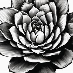 drawing of a succulent plant  minimal rough sketch scribbles,doodles,black and white