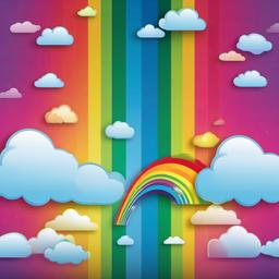 Rainbow Background Wallpaper - clouds and rainbow wallpaper  