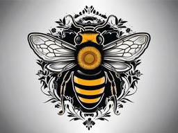 ghost bee tattoo  vector tattoo design