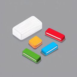 Eraser Sticker - Correcting mistakes with the soft and efficient eraser, , sticker vector art, minimalist design