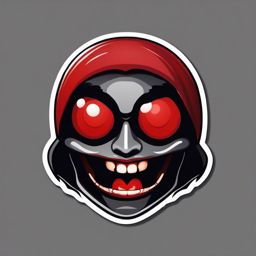 Vampire Emoji Sticker - Spooky charm, , sticker vector art, minimalist design