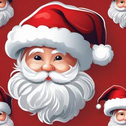 Santa Claus hat with fluffy trim clipart.  vector style illustration, white background