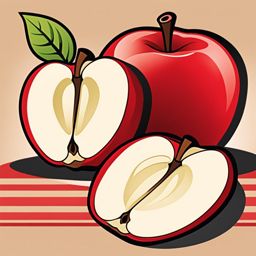 apple clipart - a juicy, red apple. 