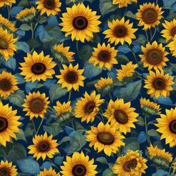 Sunflower Background Wallpaper - blue sunflowers wallpaper  