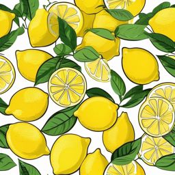 Lemon Clipart - Bright yellow lemon with a zesty appeal.  color vector clipart, minimal style