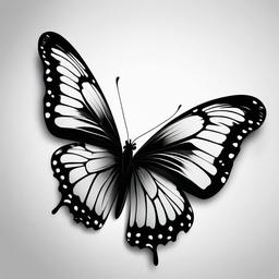 Butterfly Background Wallpaper - black butterfly on white background  