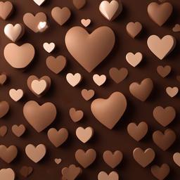 Heart Background Wallpaper - aesthetic brown heart background  