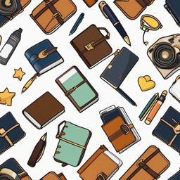 Traveler's Notebook and Pen Emoji Sticker - Journaling the journey, , sticker vector art, minimalist design