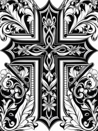 cross tattoo designs black and white design 