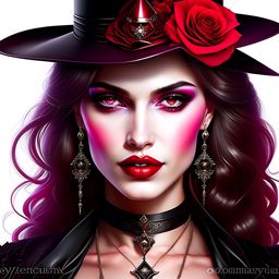 vampire clipart - countess carmilla, a seductive and immortal vampire. 