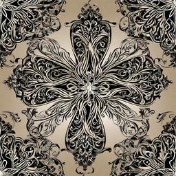 Cross clipart - cross with intricate designs  