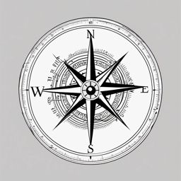 Compass Sticker - Drawing precise circles and arcs with the reliable compass, , sticker vector art, minimalist design