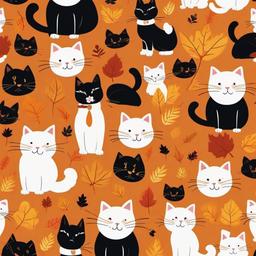 Cat Background Wallpaper - fall cats background  