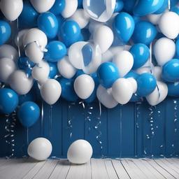 Party Background Wallpaper - blue and white balloons background  